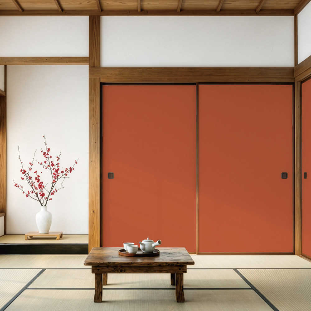 ふすま用リメイクシール・伝統色の樺色