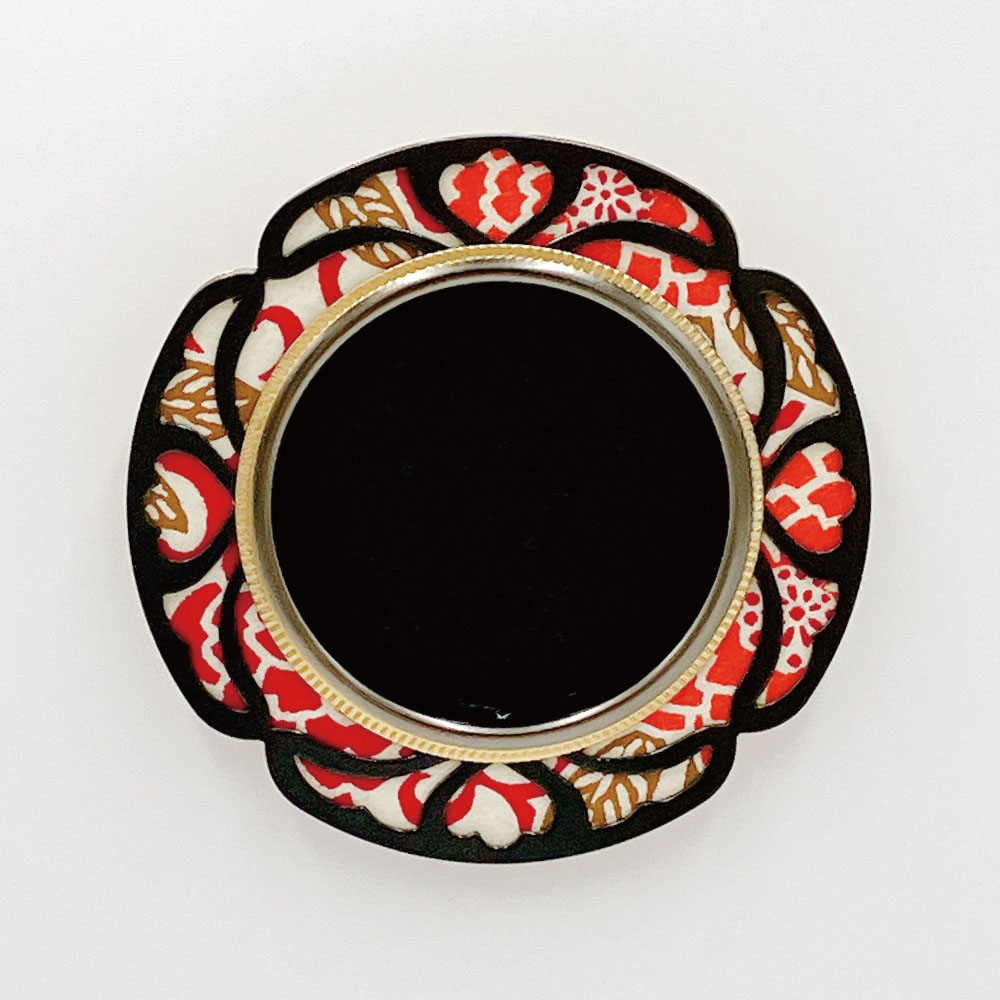 友都香和紙引手・紅（無地底）