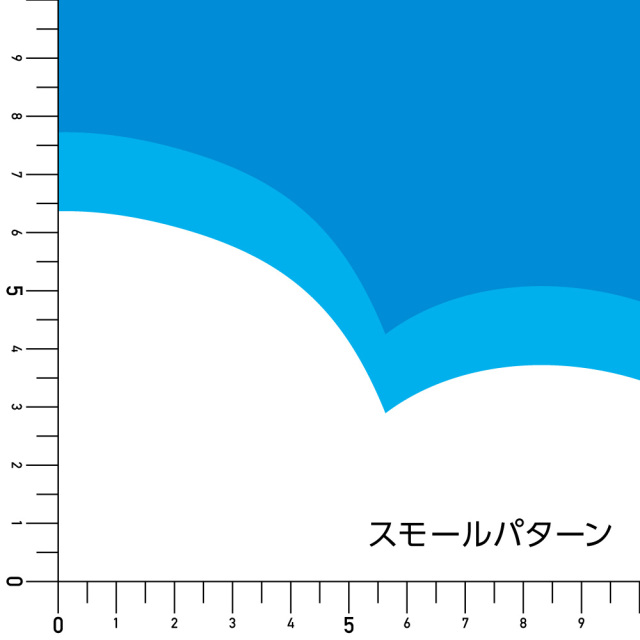 シール壁紙・NAOのSKY and SEA実寸ンサイズ表(スモールパターン)