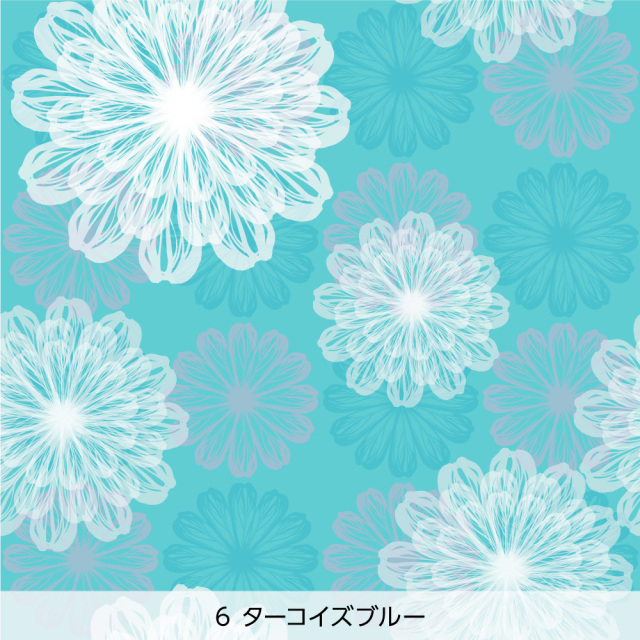 シール壁紙・NAOのbloomfromlilybud(ターコイズブルー)