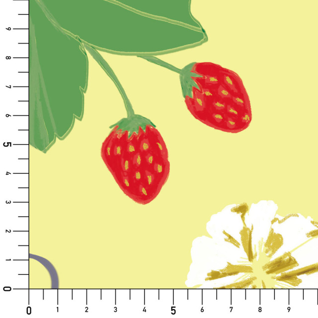 リメイクシート・AZUのイチゴとクローバー実寸サイズ表