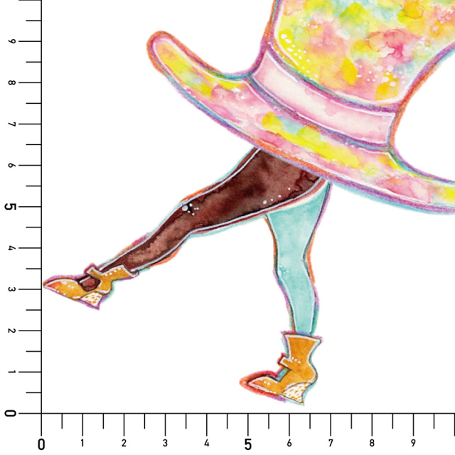 シール壁紙・UshimaruSaekiの不思議の国の浮足ちゃんシリーズ実寸サイズ表