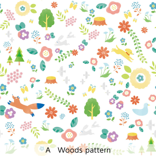 リメイクシートmini・ たかなかな (Woods pattern)