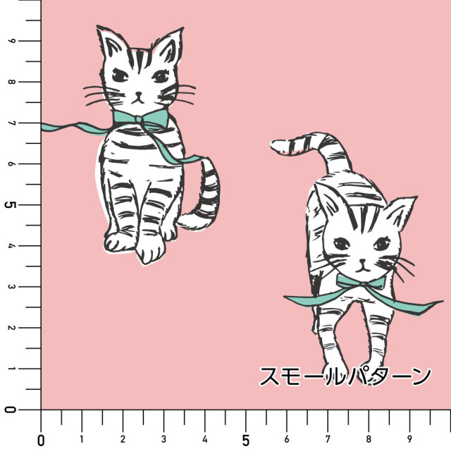 リメイクシート・Pavish PatternのSupple Cat実寸サイズ表スモール