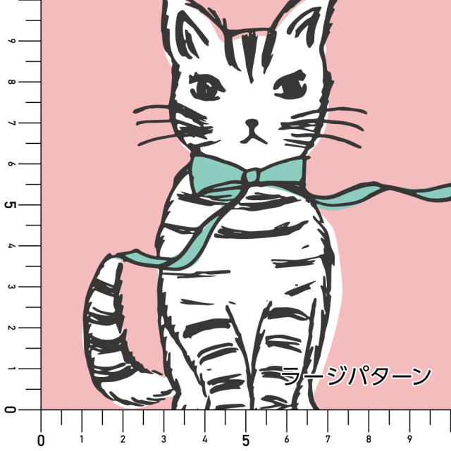 リメイクシート・Pavish PatternのSupple Cat実寸サイズ表ラージ