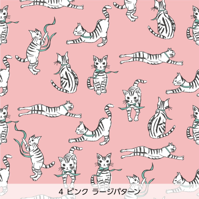シール壁紙・Pavish PatternのSupple Cat(ピンクラージパターン)