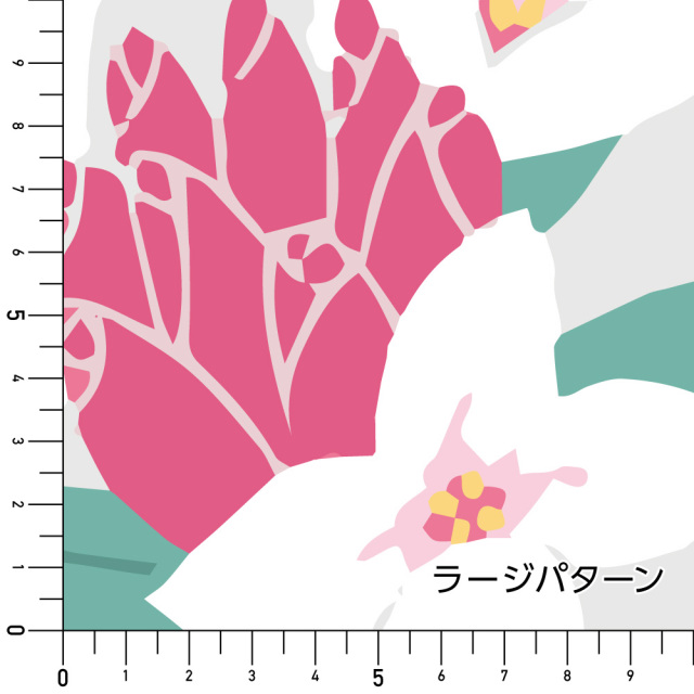 リメイクシート・増渕芽久美の沈丁花実寸サイズ表ラージ