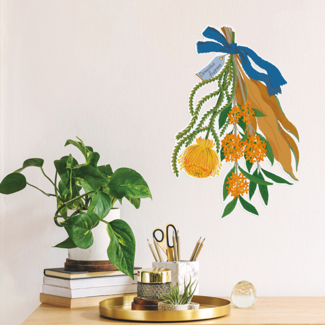 ウォールステッカー・増渕芽久美の金木犀のスワッグ