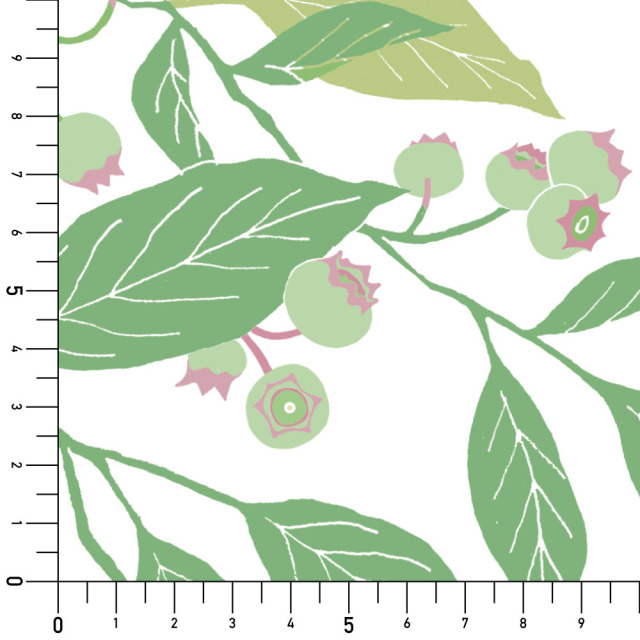 デザイン障子紙・増渕芽久美のearly summer's blueberry実寸サイズ表