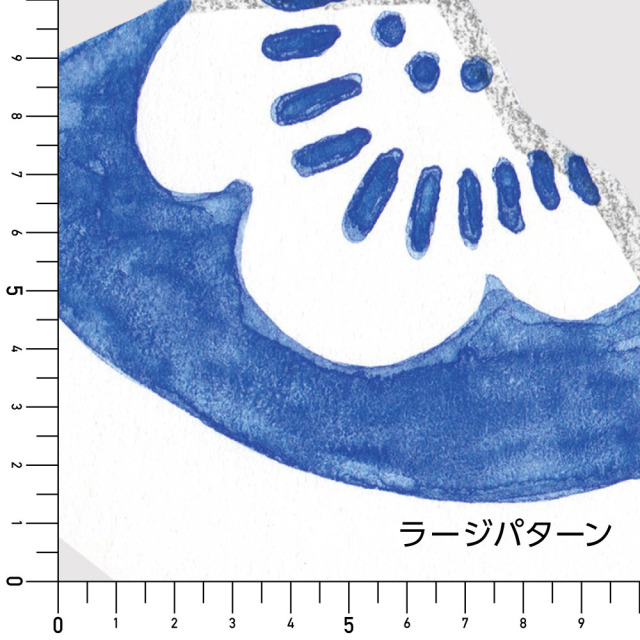 シール壁紙・タカヤママキコの陶器のシーグラス実寸サイズ表(ラージパターン)