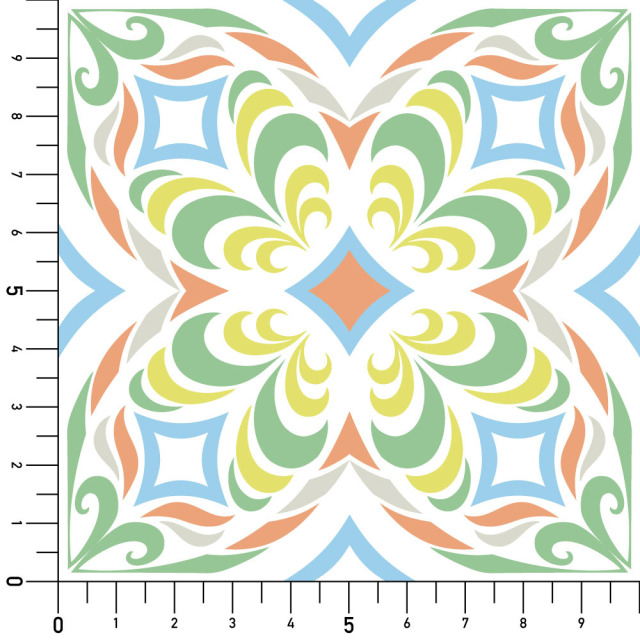 リメイクシート・MikiSaitoのFourleafcloverpattern実寸サイズ表