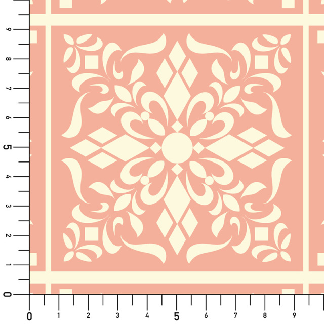 シール壁紙・Miki SaitoのSquare Flowers実寸サイズ表
