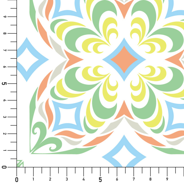 シール壁紙・Miki SaitoのFour leaf clover pattern実寸サイズ表