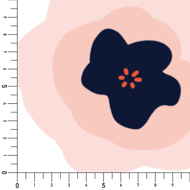 シール壁紙・Annの開花実寸サイズ表