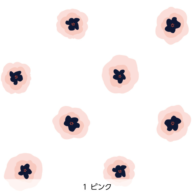 シール壁紙・Annの開花(ピンク)