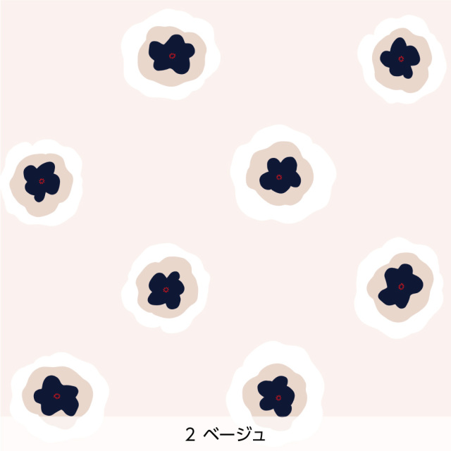 シール壁紙・Annの開花(ベージュ)