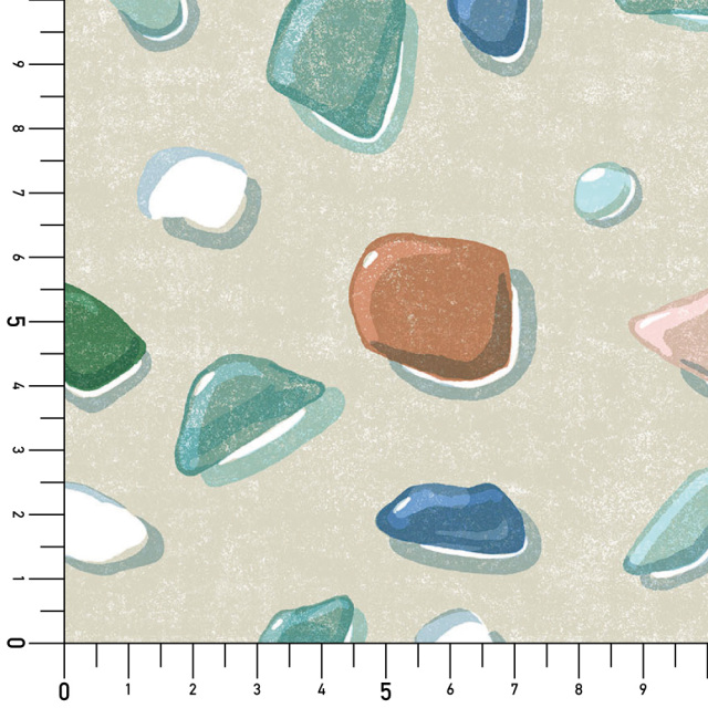 リメイクシート・広瀬順子のシーグラス実寸サイズ表