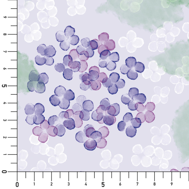 シール壁紙・広瀬順子のあじさい実寸サイズ表