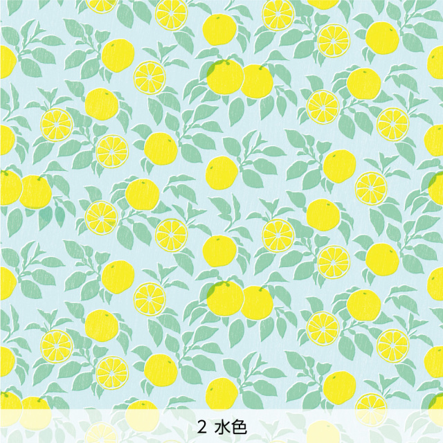 シール壁紙・広瀬順子のゆず(水色)