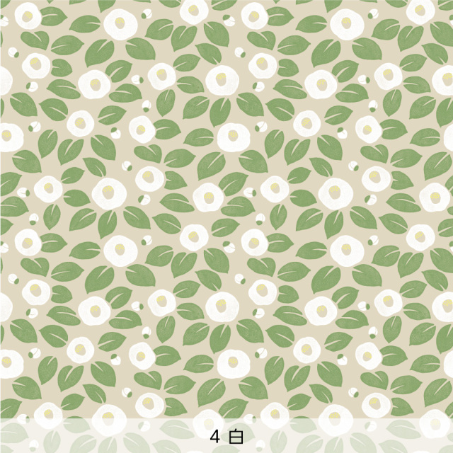 シール壁紙・広瀬順子の椿(白)