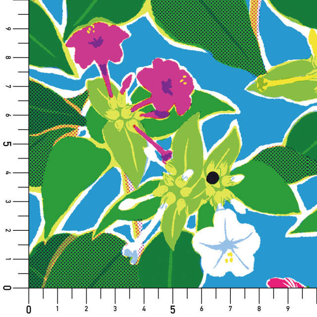 シール壁紙・広瀬順子のオシロイバナ実寸サイズ表