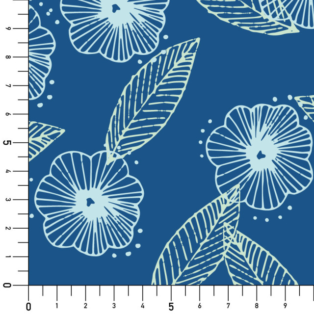 リメイクシート・Kimagure_patternsのLine flower実寸サイズ表