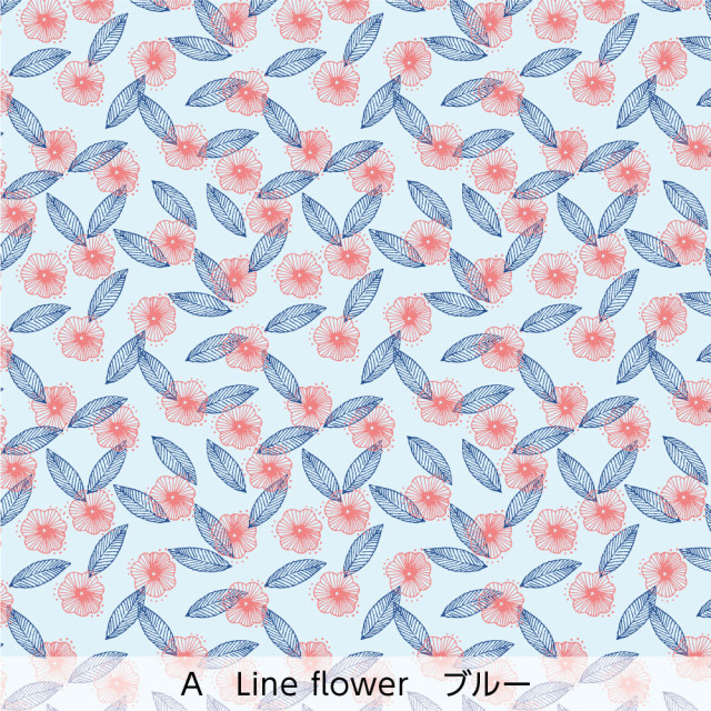 リメイクシートmini・Kimagure_patterns (Line flower)