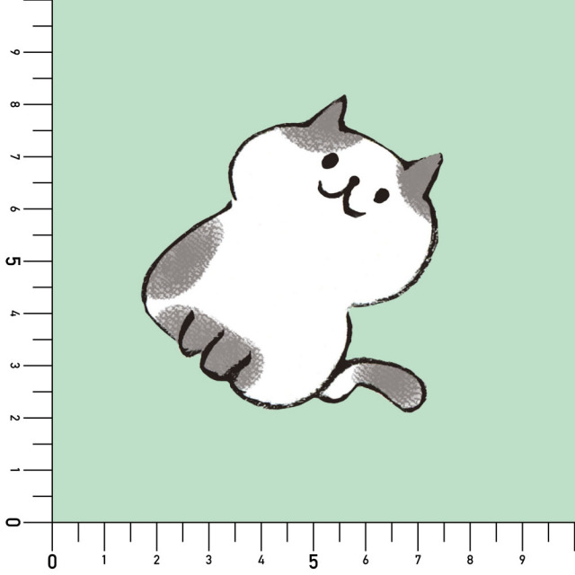 リメイクシート・いちのうたはのぶち猫クローバー実寸サイズ表