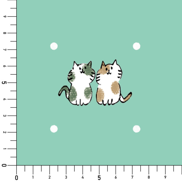 リメイクシート・いちのうたはのなかよしねこ実寸サイズ表