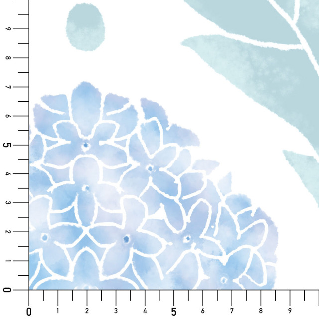 リメイクシート・tettetextileのHydrangea実寸サイズ表