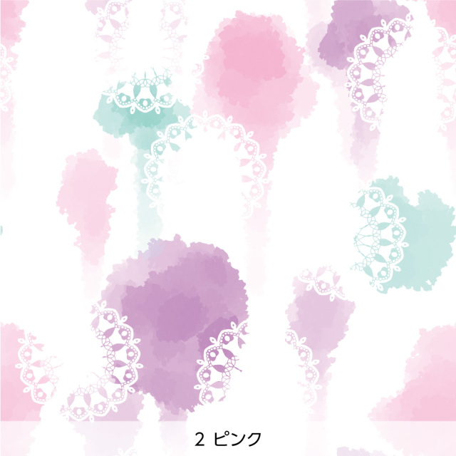 シール壁紙・tettetextileの夢の庭(ピンク)