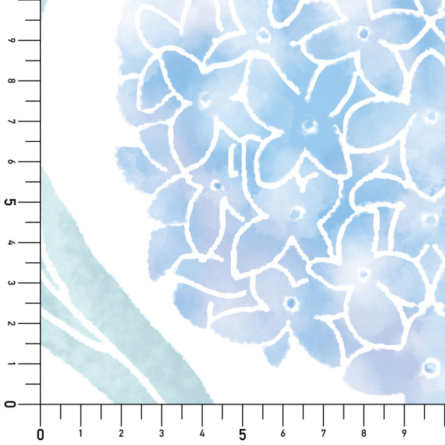 シール壁紙・tettetextileのHydrangea実寸サイズ表
