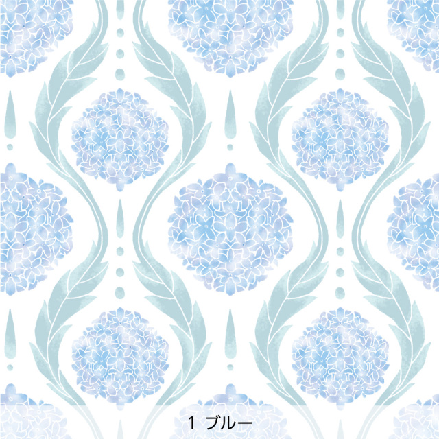 シール壁紙・tettetextileのHydrangea(ブルー)