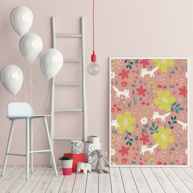 リメイクシート・chapeonyaの庭園で遊ぶ白猫