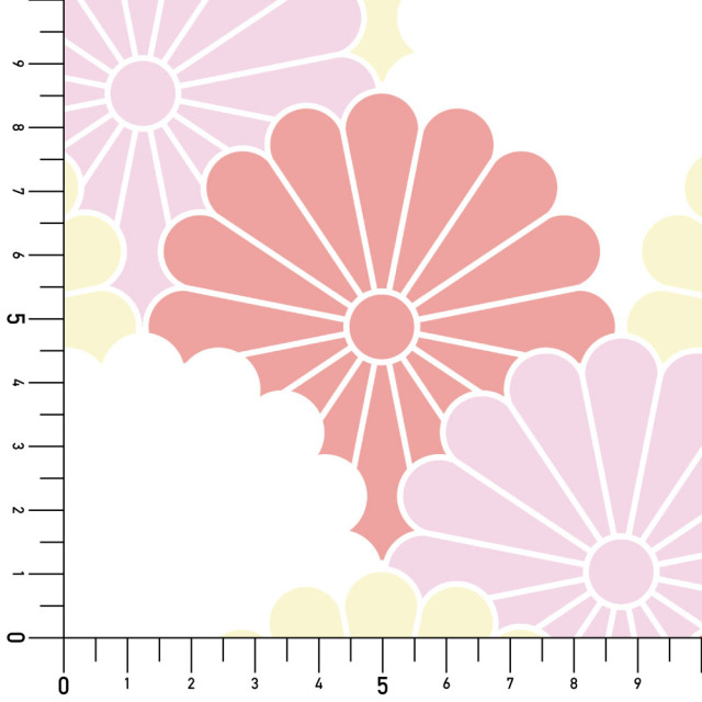 デザイン障子紙・chapeonyaの花青海波実寸サイズ表