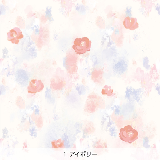 シール壁紙・chapeonyaのbloom(アイボリー)
