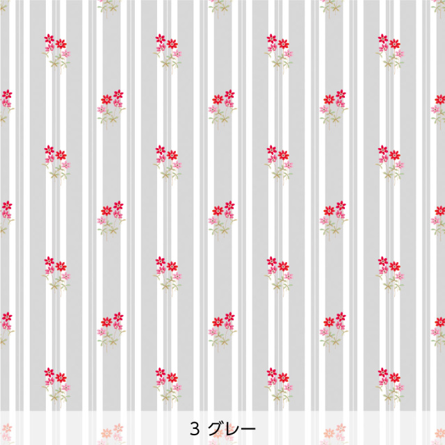 シール壁紙・chapeonyaのアネモネ(グレー)