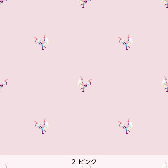 シール壁紙・chapeonyaのにわとりパステル(ピンク)