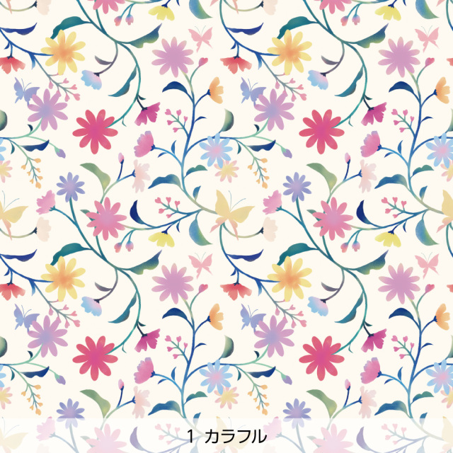 シール壁紙・chapeonyaの開花(カラフル)