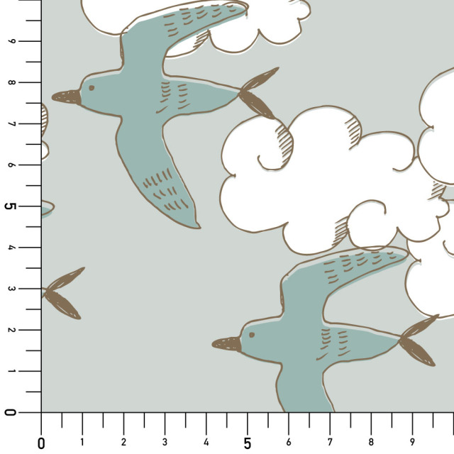 リメイクシート・tomoko arakawaの鳥と雲実寸サイズ表