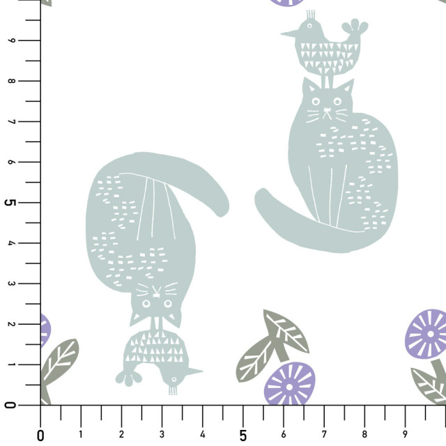 リメイクシート・tomoko arakawaの猫と鳥実寸サイズ表