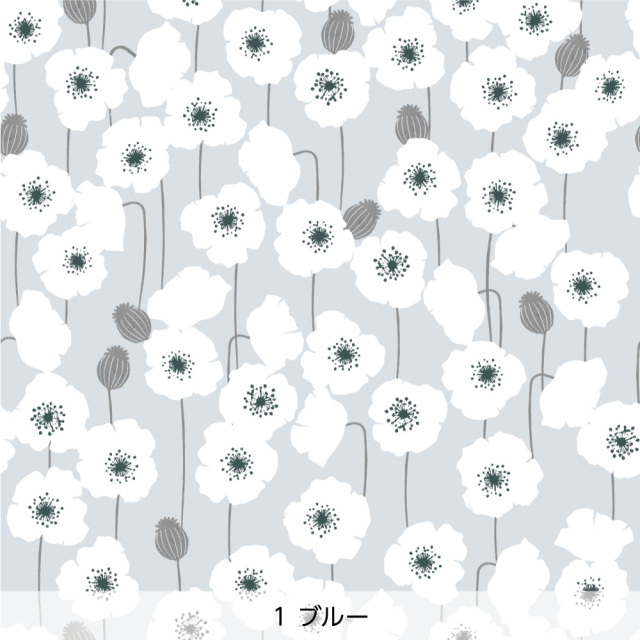 シール壁紙・tomoko arakawaのオピウム(ブルー)