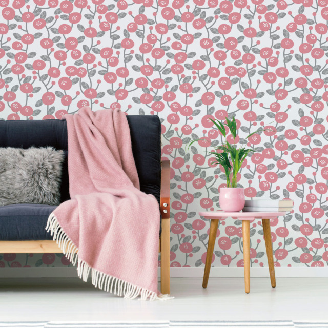 シール壁紙・tomoko arakawaのまるいお花