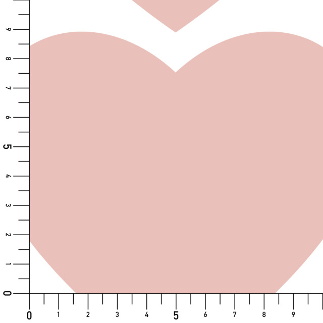 シール壁紙・tomoko arakawaの大きなハート実寸サイズ表