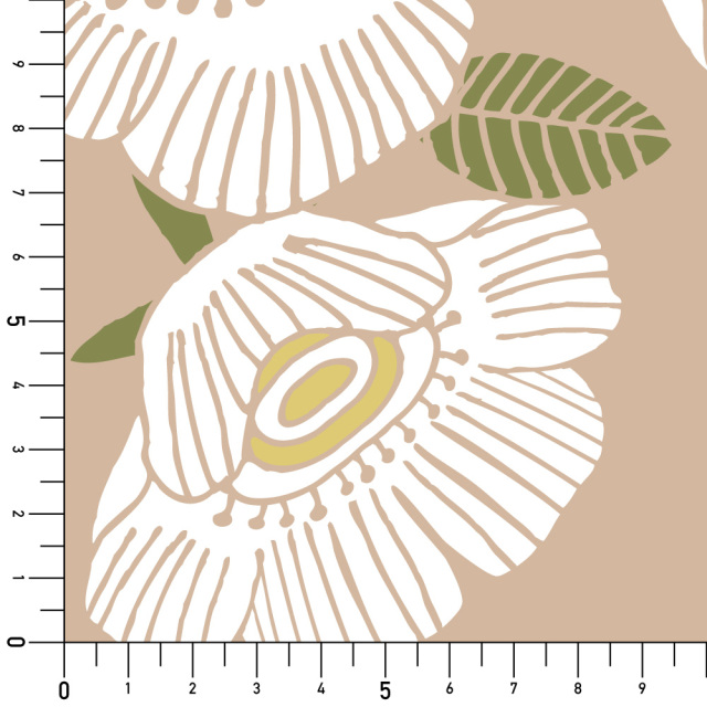 シール壁紙・tomoko arakawaのカメリア実寸サイズ表