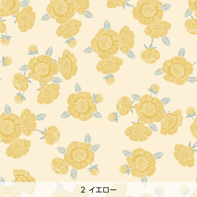 シール壁紙・tomoko arakawaのカメリア(イエロー)