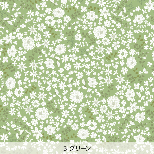 シール壁紙・tomoko arakawaのEnglish garden(グリーン)