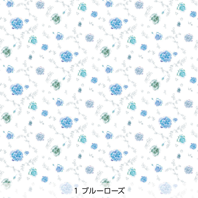 シール壁紙・nijiirolopのバラの便り(ブルーローズ)