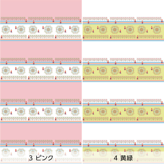 リメイクシート・Mayumi materiaaliの赤ずきんとお花畑（バリエーション2）