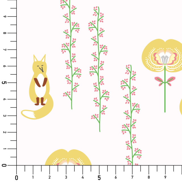 リメイクシート・Mayumi materiaaliのきつねと花実寸サイズ表